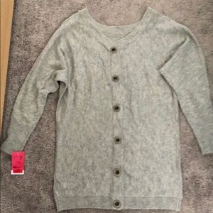 Comfy grey knit cardigan